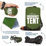 Lightweight 2-Person Survival Tent with Paracord Bracelets