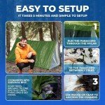 Lightweight 2-Person Survival Tent with Paracord Bracelets
