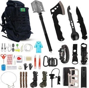 33-Piece Tactical Backpack Emergency Survival Kit