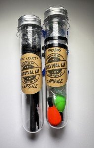 Emergency Survival Capsule Kit with Fire Starter & Fishing