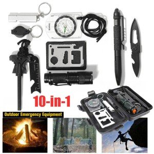 10-in-1 Emergency Survival Kit for Outdoor Adventures
