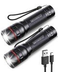 Rechargeable High-Lumen Flashlight 2-Pack – G1000