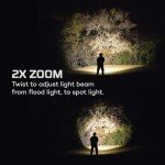NEBO 12000 Rechargeable Waterproof Flashlight with Zoom