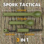 Tapirus Tactical Green Spork: 3-in-1 Survival Tool