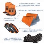 2-Person Emergency Survival Tent with Paracord Bracelets