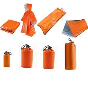 Emergency Shelter Kit: Tent, Blankets, Sleeping Bag, Poncho