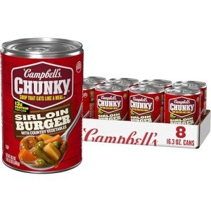 Campbell’s Sirloin Burger Country Vegetable Soup, 8-Pack