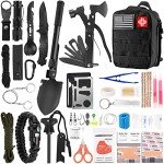142-Piece Survival and First Aid Kit - Black