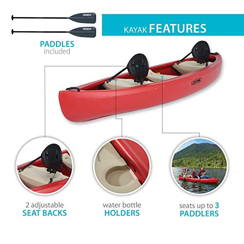 Lifetime Kodiak Canoe Set with Red 13