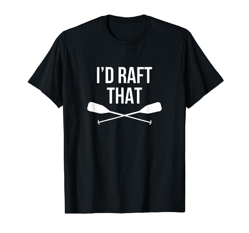 Whitewater Rafting T Shirt with Crossed Paddles