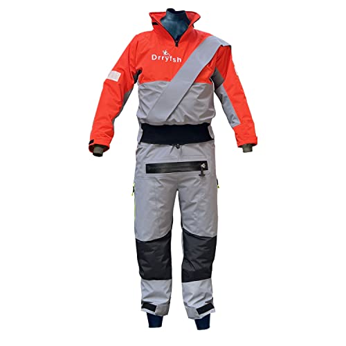Men's Cold Water Kayaking Drysuit with Detachable Hood