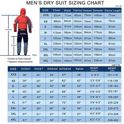 Men's Cold Water Kayaking Drysuit with Detachable Hood
