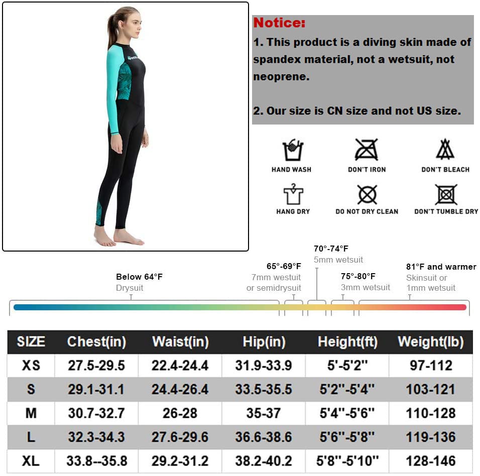 Long Sleeve Dive Suit for Kayaking - Black, L