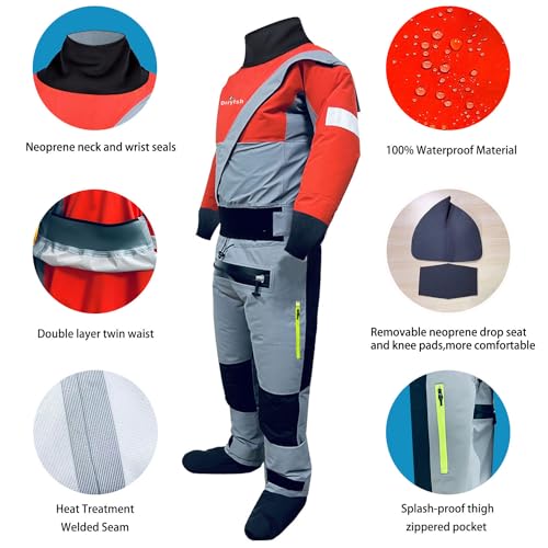 Men's Semi-Dry Suits for Kayaking and Canoeing