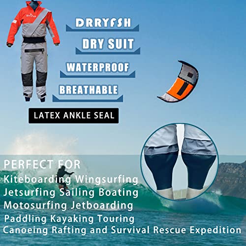 Men's Cold Water Kayaking Drysuit with Detachable Hood