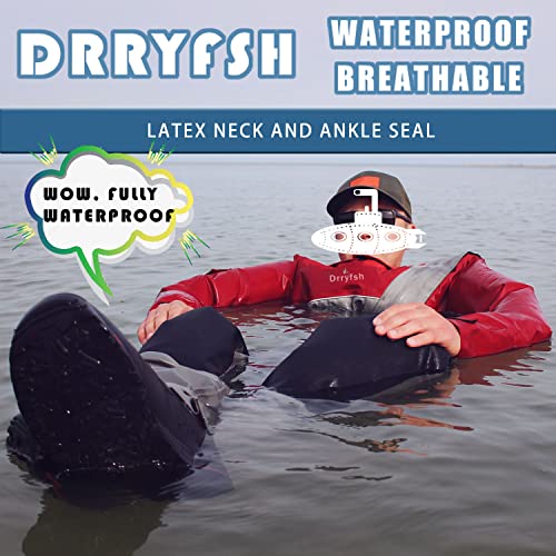 Men's Cold Water Kayaking Drysuit with Detachable Hood