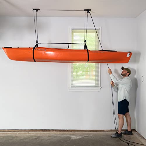 Ceiling Pulley System for Kayak and Canoe Storage