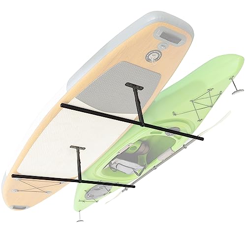 Adjustable Kayak Rack for Garage Ceiling - Holds 2