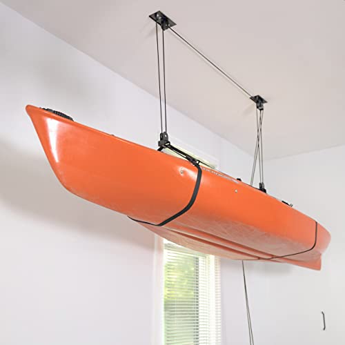 Ceiling Pulley System for Kayak and Canoe Storage