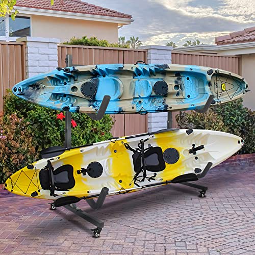 Adjustable Kayak Stand - Store Two Kayaks, Canoes
