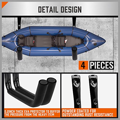 Kayak Storage Racks, Wall Mounted, 100 LB Capacity