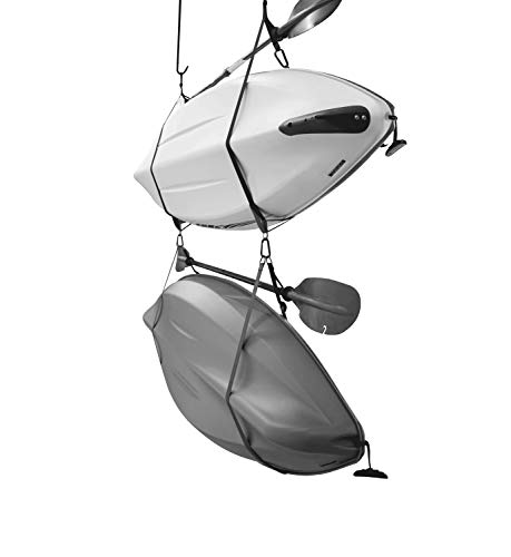 Double Kayak Storage Strap System - Indoor/Outdoor Paddle Hangers