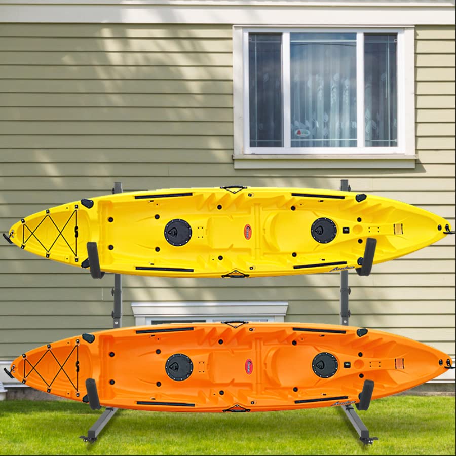 Adjustable Kayak Stand - Store Two Kayaks, Canoes
