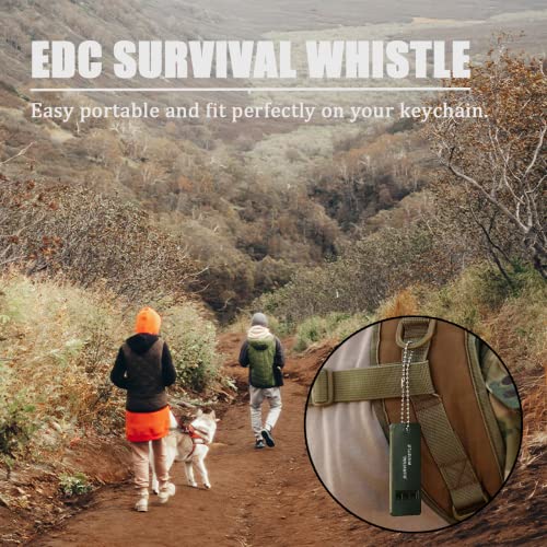 Outdoor Safety Whistles with Lanyard - 2 Pack
