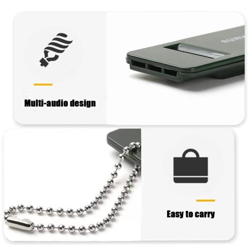 Outdoor Safety Whistles with Lanyard - 2 Pack