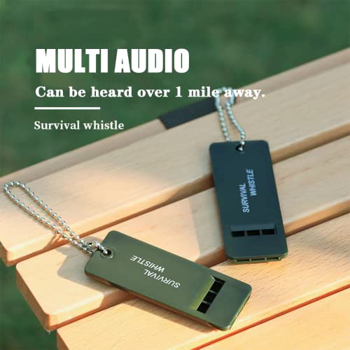 Outdoor Safety Whistles with Lanyard - 2 Pack