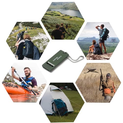 Outdoor Safety Whistles with Lanyard - 2 Pack