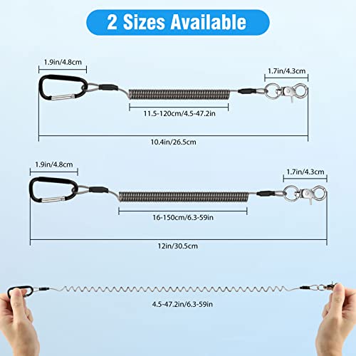 Retractable Steel Wire Fishing Lanyards - 10 PCS