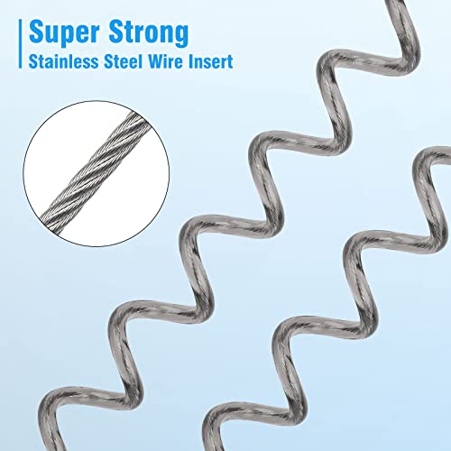 Retractable Steel Wire Fishing Lanyards - 10 PCS