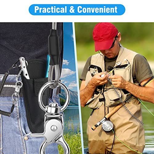 Retractable Steel Wire Fishing Lanyards - 10 PCS
