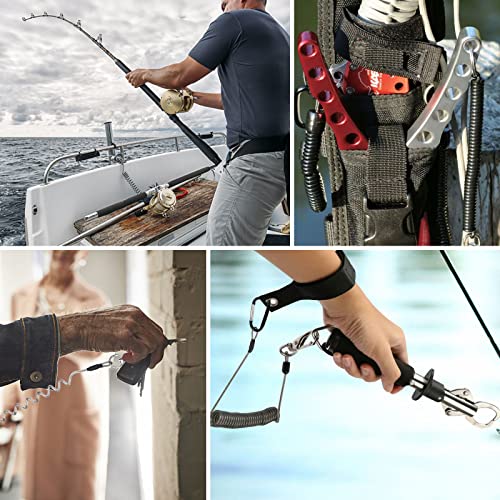 Retractable Steel Wire Fishing Lanyards - 10 PCS