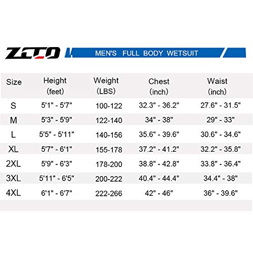 ZCCO 3mm Neoprene Wetsuit - Full Body - Men's