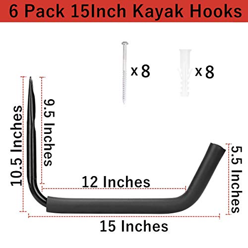Garage Storage Hooks for Kayaks and Canoes