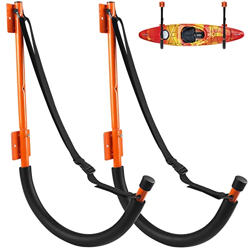 VEITHI Kayak Wall Mount Orange, Heavy Duty Steel