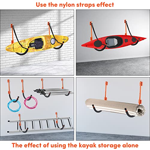VEITHI Kayak Wall Mount Orange, Heavy Duty Steel