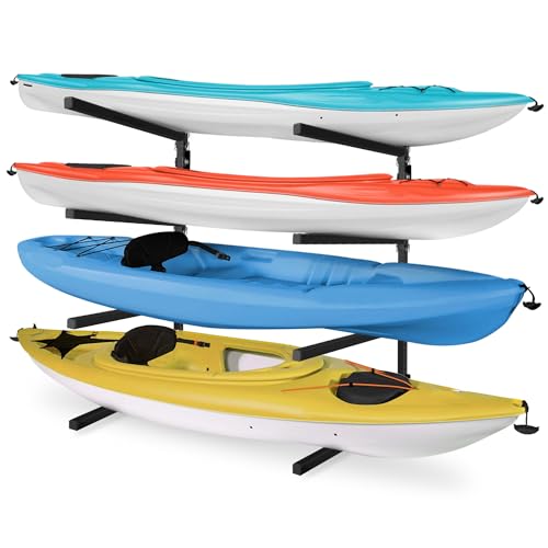 400lbs 4-Level Kayak Storage Rack for Garage - Heavy Duty
