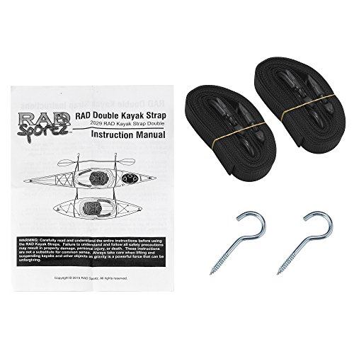 Double Kayak Storage Straps: Garage Canoe Hangers