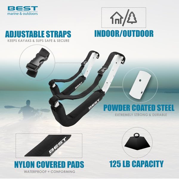 Premium Kayak Storage Rack for Kayaks and SUP Paddle Boards