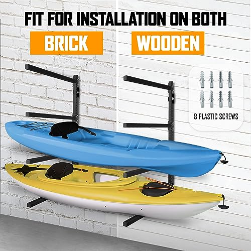 400lbs 4-Level Kayak Storage Rack for Garage - Heavy Duty