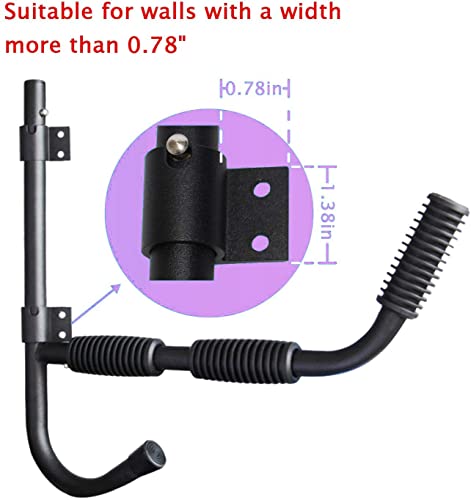 Kayak Storage Rack Wall Mount Hooks - 80LBS Capacity