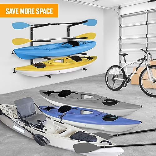 400lbs 4-Level Kayak Storage Rack for Garage - Heavy Duty