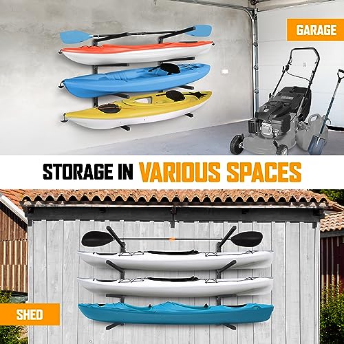 400lbs 4-Level Kayak Storage Rack for Garage - Heavy Duty