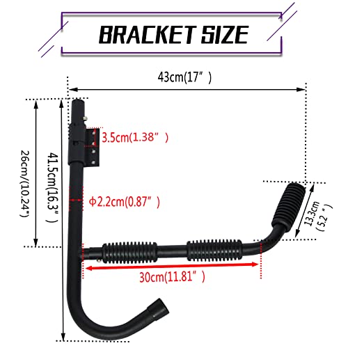 Kayak Storage Rack Wall Mount Hooks - 80LBS Capacity