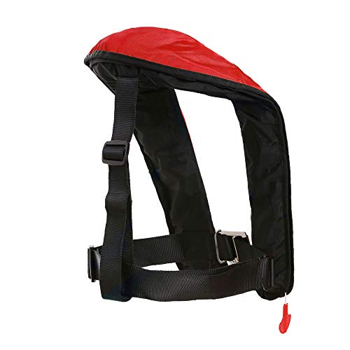 Highly Visible Inflatable Life Jacket for Kayaking/Canoeing (Red)