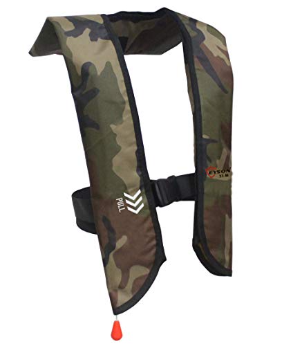 Eyson® Green Camouflage Inflatable Life Jacket