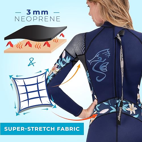 Seavenger Alpha Fullsuit Wetsuit (Dark Floral, 13)